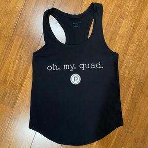 Pure Barre Oh My Quad Black Tank Top